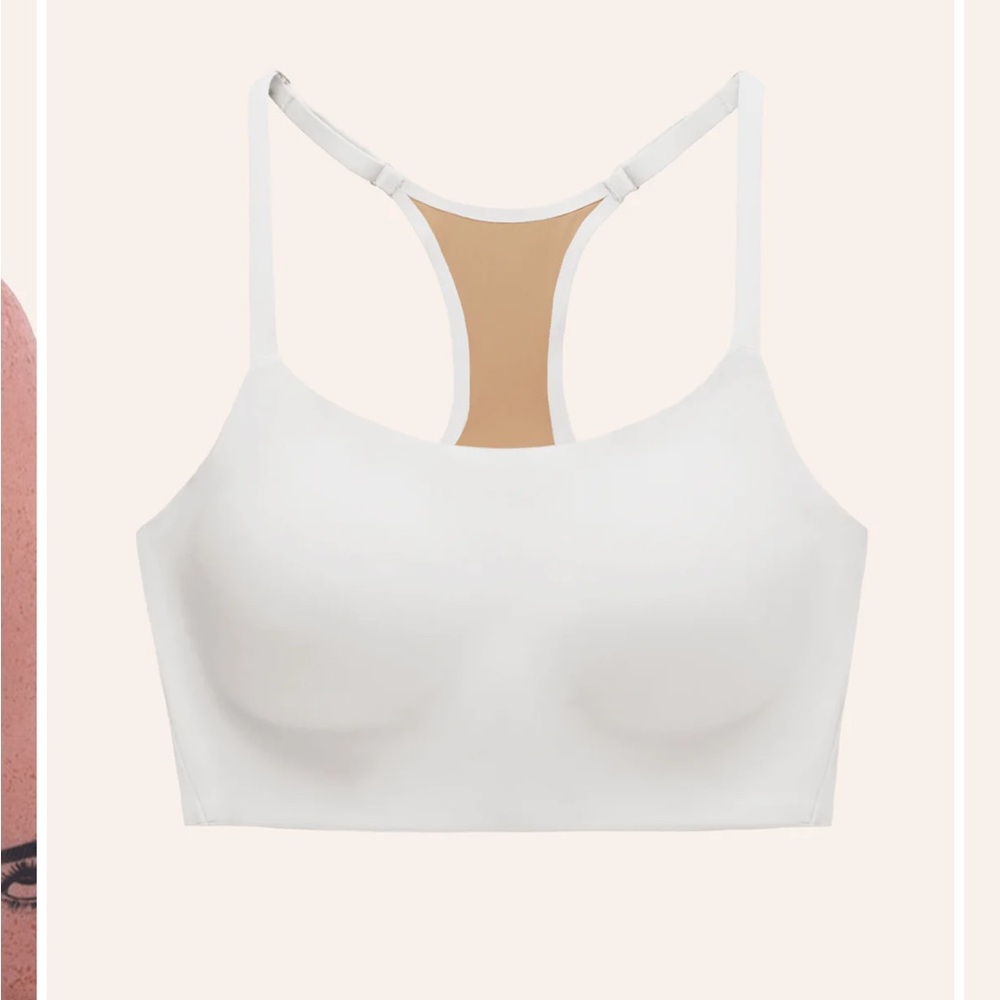 White Racerback Full-Coverage Bra